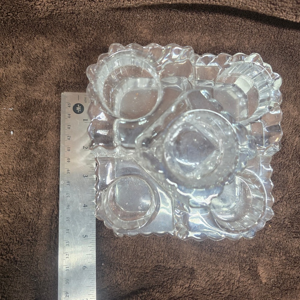PartyLite Crystal Candle Holder Tiered Votive Taper 5.5in Clear Germany